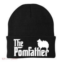 Mens Funny Pomeranian Father Dad The Pom Father Dog Lover TShirt Beanie thumb 0