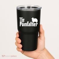 Mens Funny Pomeranian Father Dad The Pom Father Dog Lover TShirt Tumbler thumb 2