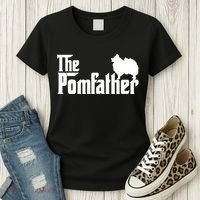 Mens Funny Pomeranian Father Dad The Pom Father Dog Lover TShirt Women's T-Shirt thumb 3