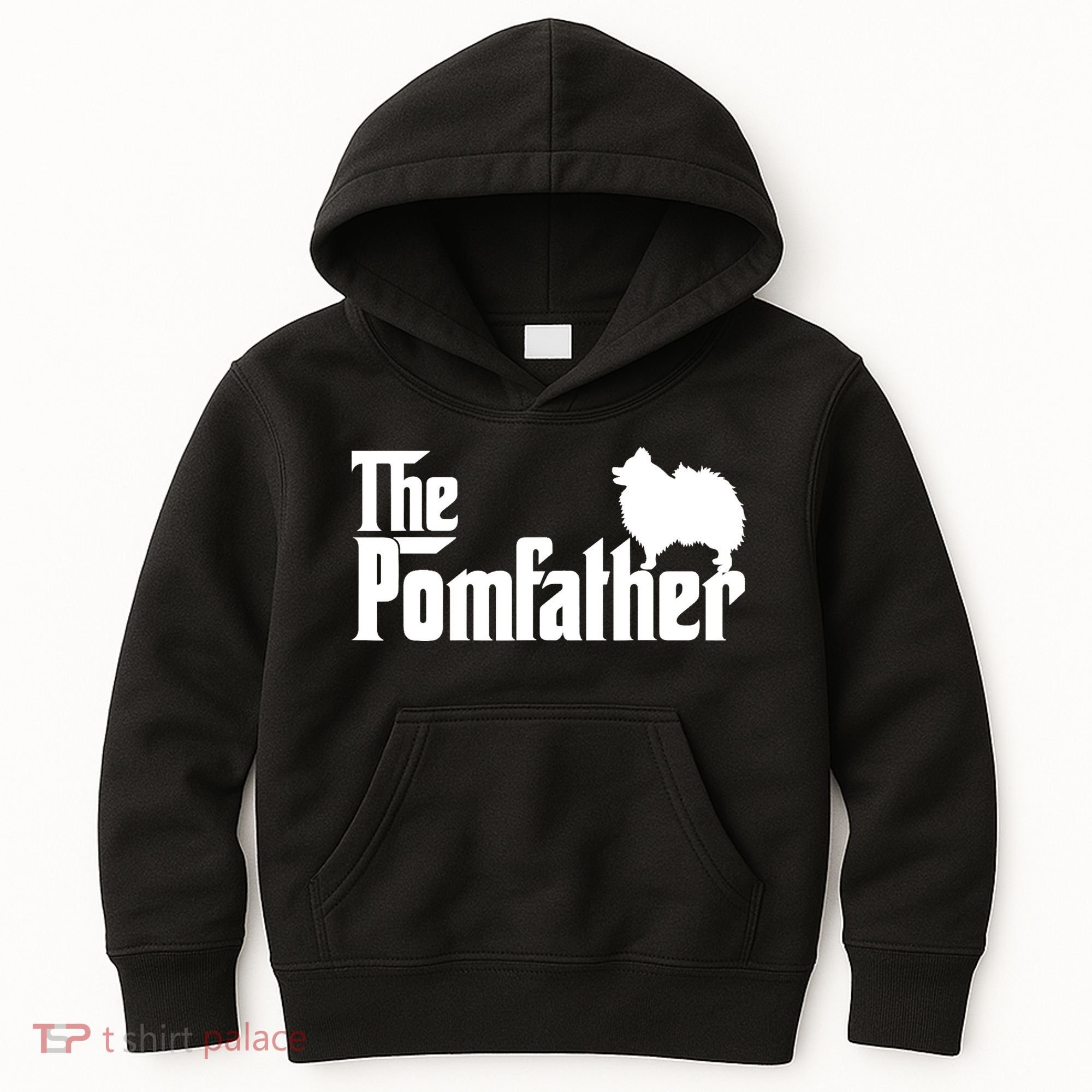 Mens Funny Pomeranian Father Dad The Pom Father Dog Lover TShirt Kids Hoodie