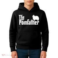 Mens Funny Pomeranian Father Dad The Pom Father Dog Lover TShirt Kids Hoodie thumb 4