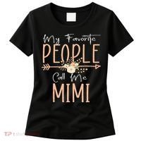 My Favorite People Call Me Mimi Mothers Day Floral Women's T-Shirt thumb 0