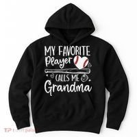 My Favorite Player Calls Me Grandma Baseball Heart Mothers Hoodie thumb 0