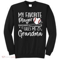 My Favorite Player Calls Me Grandma Baseball Heart Mothers Sweatshirt thumb 0