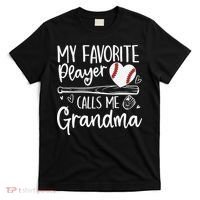 My Favorite Player Calls Me Grandma Baseball Heart Mothers T-Shirt thumb 0