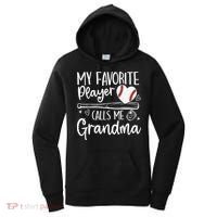 My Favorite Player Calls Me Grandma Baseball Heart Mothers Women's Hoodie thumb 0