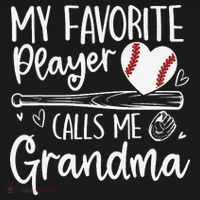 My Favorite Player Calls Me Grandma Baseball Heart Mothers Women's Hoodie thumb 2