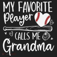 My Favorite Player Calls Me Grandma Baseball Heart Mothers Golf Towel thumb 3