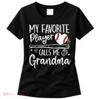 My Favorite Player Calls Me Grandma Baseball Heart Mothers Women's T-Shirt thumb 0