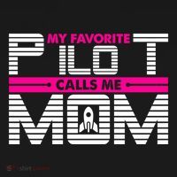 My Favorite Pilot Calls Me Mom To The Mars With Rocket Gift Women's Hoodie thumb 2