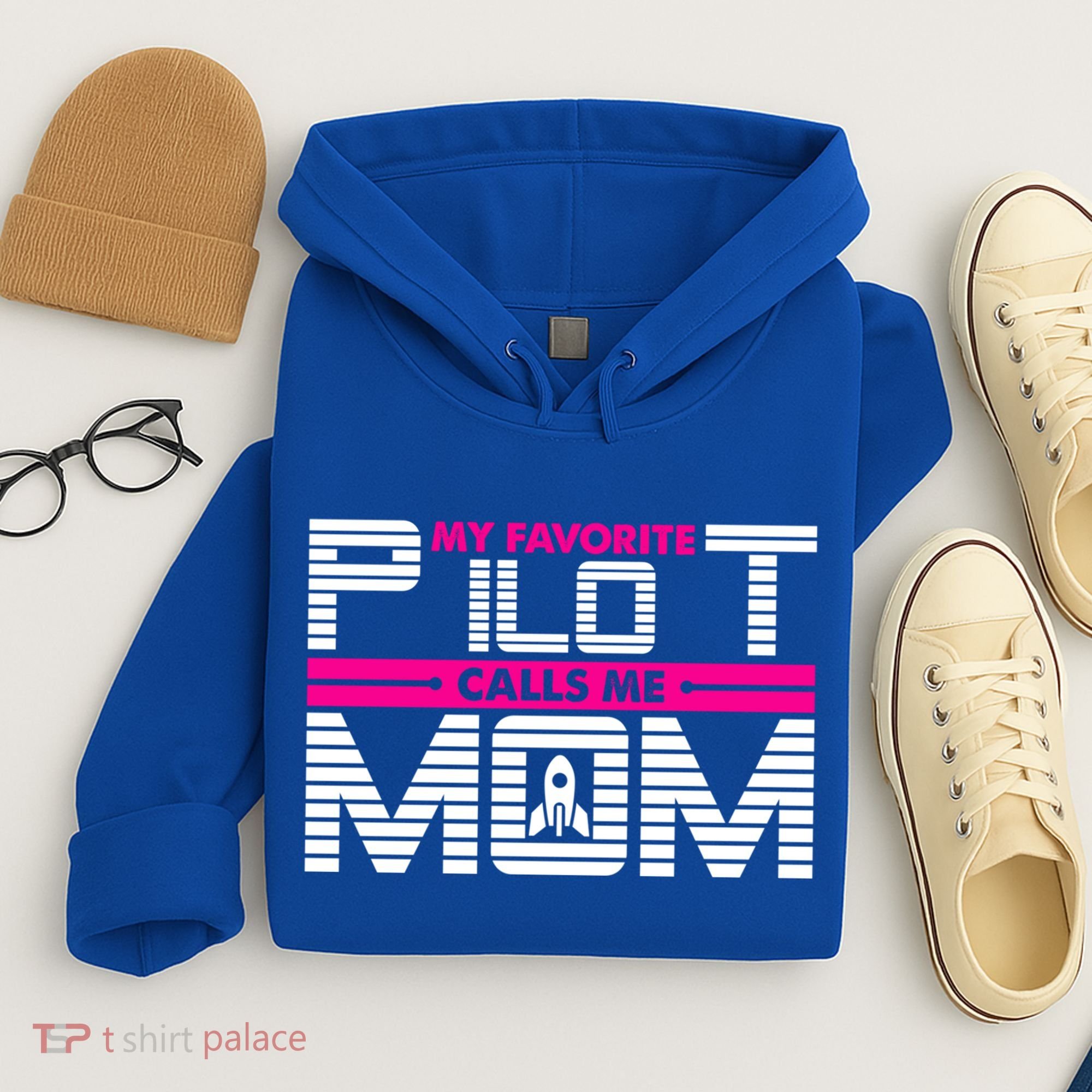 My Favorite Pilot Calls Me Mom To The Mars With Rocket Gift Hoodie