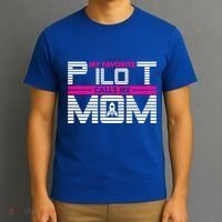 My Favorite Pilot Calls Me Mom To The Mars With Rocket Gift T-Shirt thumb 3