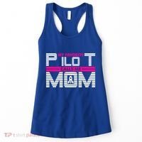 My Favorite Pilot Calls Me Mom To The Mars With Rocket Gift Women's Tank Top thumb 0