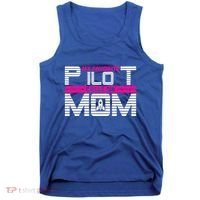 My Favorite Pilot Calls Me Mom To The Mars With Rocket Gift Tank Top thumb 0