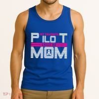 My Favorite Pilot Calls Me Mom To The Mars With Rocket Gift Tank Top thumb 3
