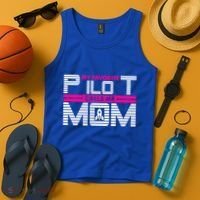 My Favorite Pilot Calls Me Mom To The Mars With Rocket Gift Tank Top thumb 4