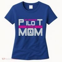 My Favorite Pilot Calls Me Mom To The Mars With Rocket Gift Women's T-Shirt thumb 0