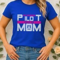 My Favorite Pilot Calls Me Mom To The Mars With Rocket Gift Women's T-Shirt thumb 2