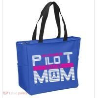 My Favorite Pilot Calls Me Mom To The Mars With Rocket Gift Tote Bag thumb 2