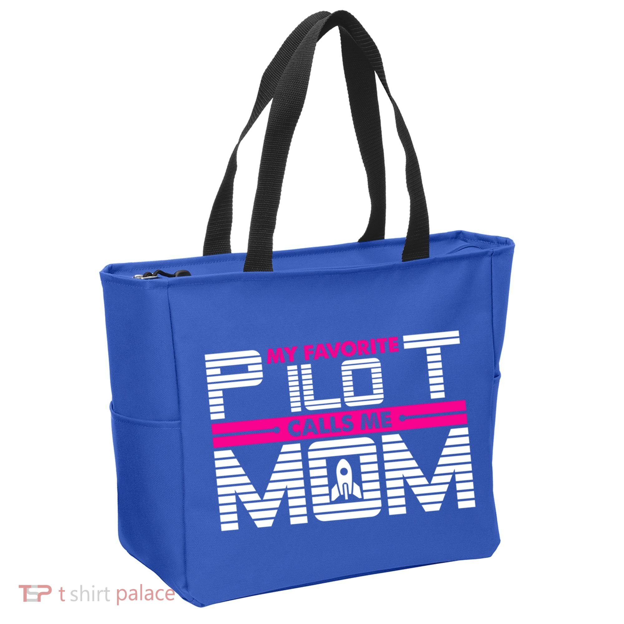 My Favorite Pilot Calls Me Mom To The Mars With Rocket Gift Tote Bag