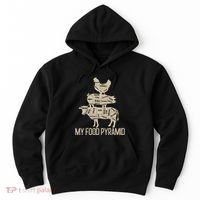 My Food Pyramid Funny Bbq Cow Pig Chicken Hoodie thumb 0