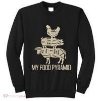 My Food Pyramid Funny Bbq Cow Pig Chicken Sweatshirt thumb 0