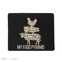 My Food Pyramid Funny Bbq Cow Pig Chicken Mousepad thumb 0