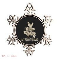 My Food Pyramid Funny Bbq Cow Pig Chicken Ornament thumb 0