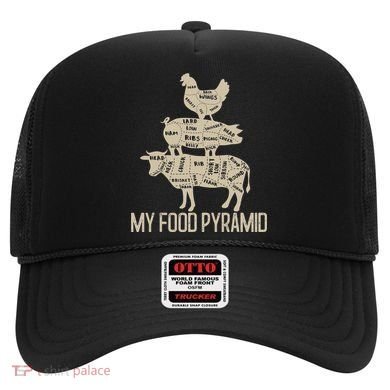 My Food Pyramid Funny Bbq Cow Pig Chicken Hat