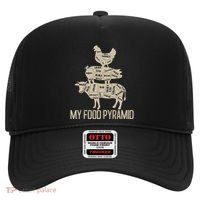 My Food Pyramid Funny Bbq Cow Pig Chicken Hat thumb 0