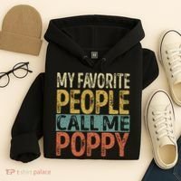 My Favorite People Call Me Poppy Funny Grandpa Hoodie thumb 4