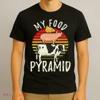 My Food Pyramid Meat Eater Carnivore Diet Food Nutrition Fun T-Shirt thumb 3