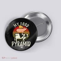 My Food Pyramid Meat Eater Carnivore Diet Food Nutrition Fun Button thumb 0
