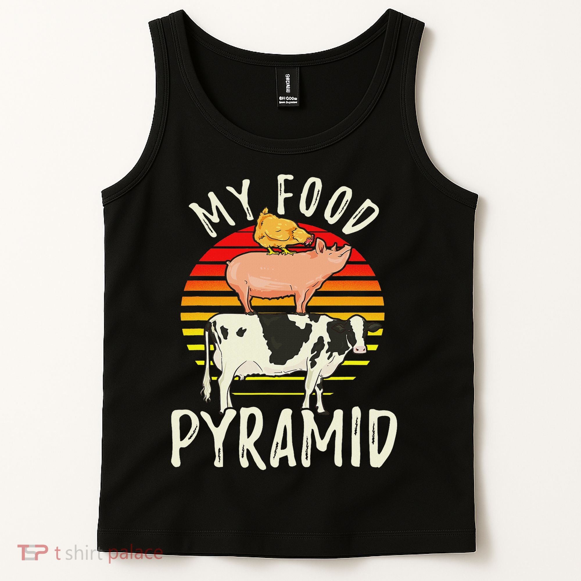 My Food Pyramid Meat Eater Carnivore Diet Food Nutrition Fun Tank Top