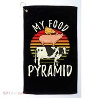 My Food Pyramid Meat Eater Carnivore Diet Food Nutrition Fun Golf Towel thumb 0