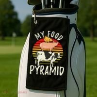 My Food Pyramid Meat Eater Carnivore Diet Food Nutrition Fun Golf Towel thumb 2