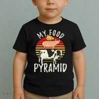 My Food Pyramid Meat Eater Carnivore Diet Food Nutrition Fun Toddler T-Shirt thumb 2