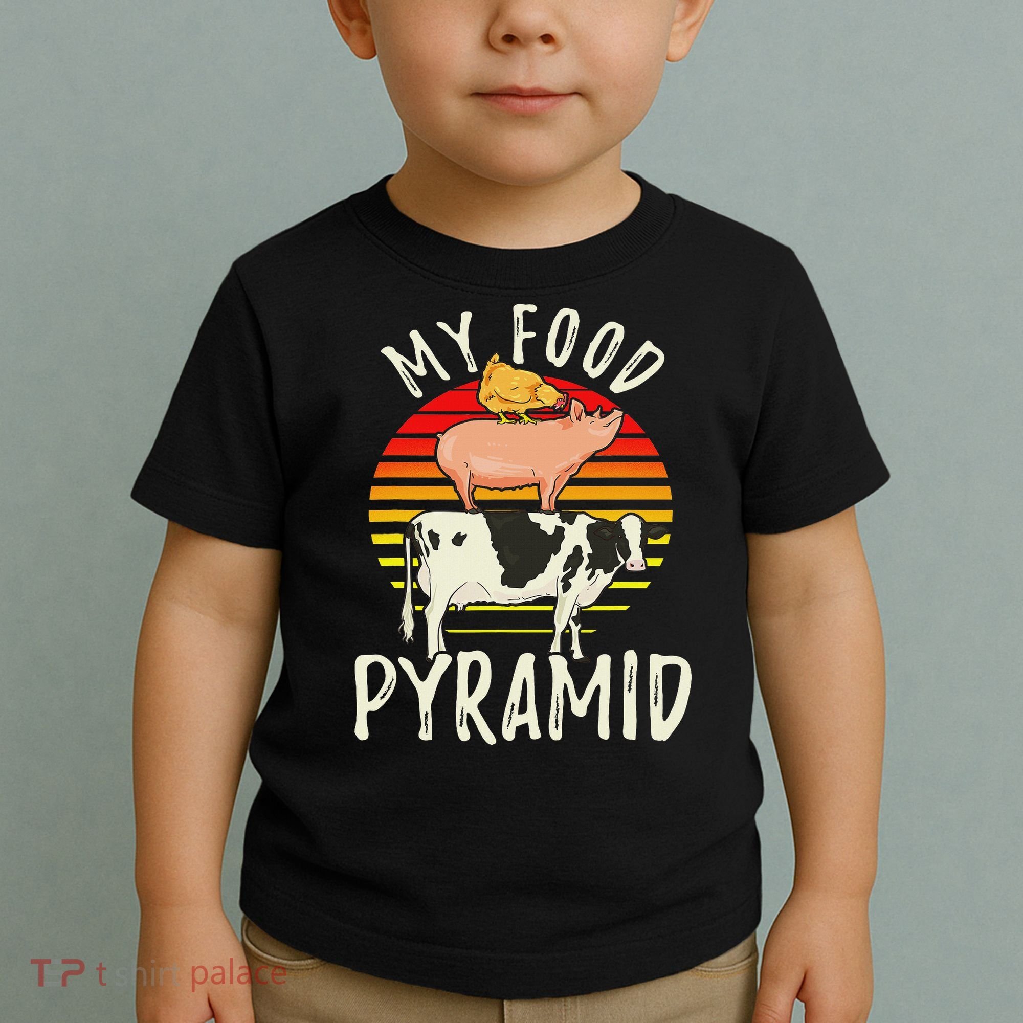 My Food Pyramid Meat Eater Carnivore Diet Food Nutrition Fun Toddler T-Shirt