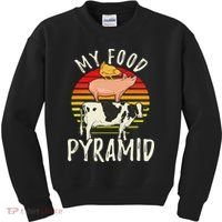 My Food Pyramid Meat Eater Carnivore Diet Food Nutrition Fun Kids Sweatshirt thumb 0