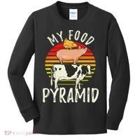 My Food Pyramid Meat Eater Carnivore Diet Food Nutrition Fun Kids Long Sleeve Shirt thumb 0