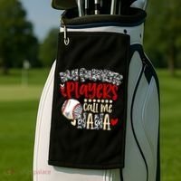 My Favorite Player Calls Me Nana Baseball Golf Towel thumb 2