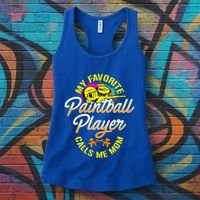 My Favorite Paintball Player Calls Me Mom Cute Gift Women's Tank Top thumb 3