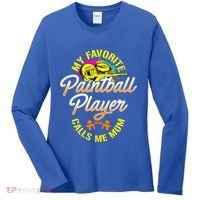 My Favorite Paintball Player Calls Me Mom Cute Gift Women's Long Sleeve Shirt thumb 0