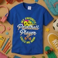My Favorite Paintball Player Calls Me Mom Cute Gift Kids T-Shirt thumb 3