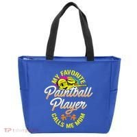 My Favorite Paintball Player Calls Me Mom Cute Gift Tote Bag thumb 0