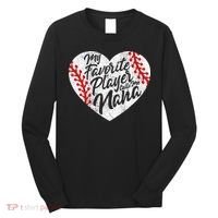 My Favorite Player Calls Me Nana Baseball Heart Cute Grandma Long Sleeve Shirt thumb 0