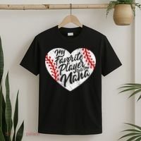 My Favorite Player Calls Me Nana Baseball Heart Cute Grandma T-Shirt thumb 2