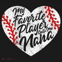 My Favorite Player Calls Me Nana Baseball Heart Cute Grandma Women's Hoodie thumb 2