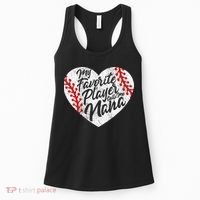 My Favorite Player Calls Me Nana Baseball Heart Cute Grandma Women's Tank Top thumb 0