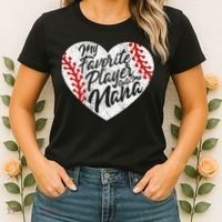 My Favorite Player Calls Me Nana Baseball Heart Cute Grandma Women's T-Shirt thumb 2